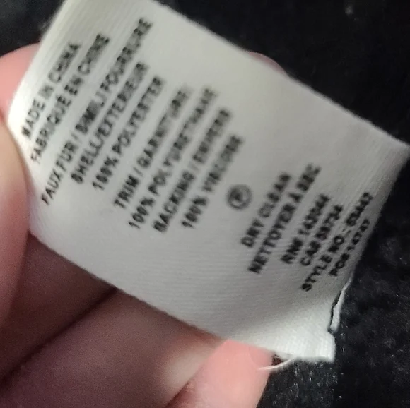 Avec Les Filles Faux Shearling Trim Faux Leather Oversized Biker Moto Jacket XS - Picture 12 of 13